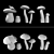 Mushroom Collection: 4 Varieties 3D model small image 3