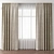 Dual Tone Velvet Curtain 3D model small image 1