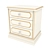 Milano Nightstand with 3 Drawers 3D model small image 1