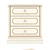 Milano Nightstand with 3 Drawers 3D model small image 2