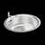 Stainless Steel Single Sink 3D model small image 2