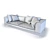 Elegant Michel Sofa: Comfort Meets Style 3D model small image 2