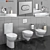 Hatria Erika Pro WC & Bidet 3D model small image 1