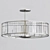 Vintage Silver Hera Oval Chandelier 3D model small image 1