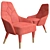 Emma Lounge Chair: Elegant and Comfortable 3D model small image 1