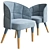 Elegant Emma Lounge Chair 3D model small image 1