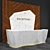 Sleek Reception Desk: Modern Design and Spacious 3D model small image 2