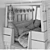 Moonsters Cot-Cottage Bunk Bed 3D model small image 3