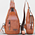 Yuan Fan Leather Bag: Stylish and Functional 3D model small image 1