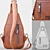 Yuan Fan Leather Bag: Stylish and Functional 3D model small image 3