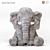 IKEA Plush Elephant Yettstor 3D model small image 1
