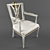 Elegant Vintage Dining Chair 3D model small image 2