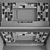 Modern TV Stand Set 031 3D model small image 3