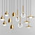 Modern Quadruple Pendant Lights 3D model small image 1