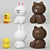 Adorable Line Friends Character 3D model small image 1