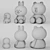 Adorable Line Friends Character 3D model small image 2