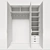 Modern Style Wardrobe 3D model small image 3