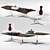 Flexform Sveva Coffee Table Set 3D model small image 1