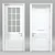 Stylish White Plastic Door 3D model small image 1