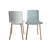 Elegant Wood Seat Chair 3D model small image 2