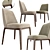 Elegant Sophia Armless Chair 3D model small image 1