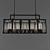 Modern Strip Pendant Light 3D model small image 2