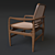 Sleek Oscar Lounge Armchair 3D model small image 2