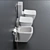 Strada II Collection: Close Coupled Toilet, Rimless Floor Toilet & Floor Mounted Bidet 3D model small image 2