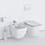 Strada II Wall-Hung WC & Bidet 3D model small image 3