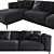 Contemporary Crawford Sofa: Stylish Comfort by Studio Copenhagen 3D model small image 2