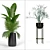 Modern Planters Set 04: Saabira Fiberstone, Sphere, Wesley Stand 3D model small image 2