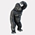 Mighty Gorilla Figurine 2 3D model small image 3