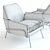 West Elm Lucas Chair: Modern Wire Base 3D model small image 2