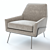 West Elm Lucas Chair: Modern Wire Base 3D model small image 3