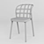 Ribbon Side Chair: Modern Elegance in Polypropylene Plastic 3D model small image 3