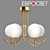 Golden Moon Glass Ceiling Lamp Eurosvet 70101/5 3D model small image 1