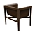 Modern Brasilia Armchair: Sleek Design & Premium Materials 3D model small image 2