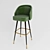 Elegant Metal Bar Stool 3D model small image 1