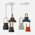 Lampatron Clutch Trio: Modern Multi-color Pendant Lights 3D model small image 2