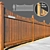 Pine Wood Fence Panel 3D model small image 1