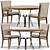 Modern Soho Round Dining Table with Westwood Chairs 3D model small image 1