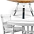 Modern Soho Round Dining Table with Westwood Chairs 3D model small image 3