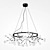 Elegant Black Crystal Chandelier 3D model small image 1