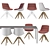 Modern Flow Chairs and Table Set - MDF Italia 3D model small image 1