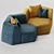 Bonaldo Panorama Armchair: Sleek and Stylish Seating 3D model small image 2