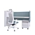 FURSYS Enable Office Set: Desk, Cabinet, Drawer, Screen, Chair 3D model small image 1