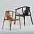 Crafted Leather Sling Chair 3D model small image 1