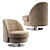 Glamorous Charlotte Swivel Armchair 3D model small image 1