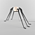 Arachnid Glow: Spider Floor Lamp 3D model small image 1