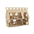 Wooden Dollhouse: Plywood Dream 3D model small image 1